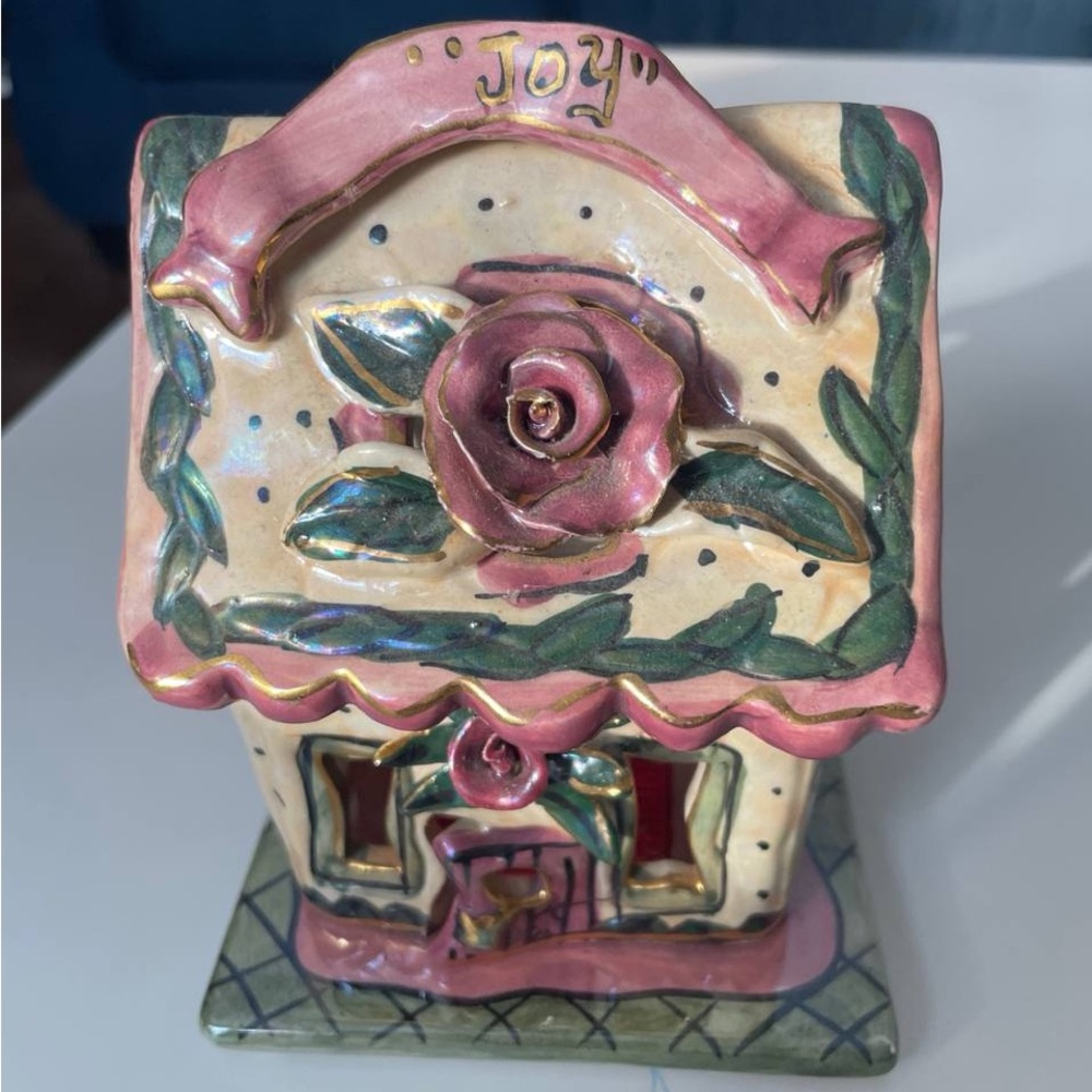 Vintage Blue Sky “Joy” Candle House